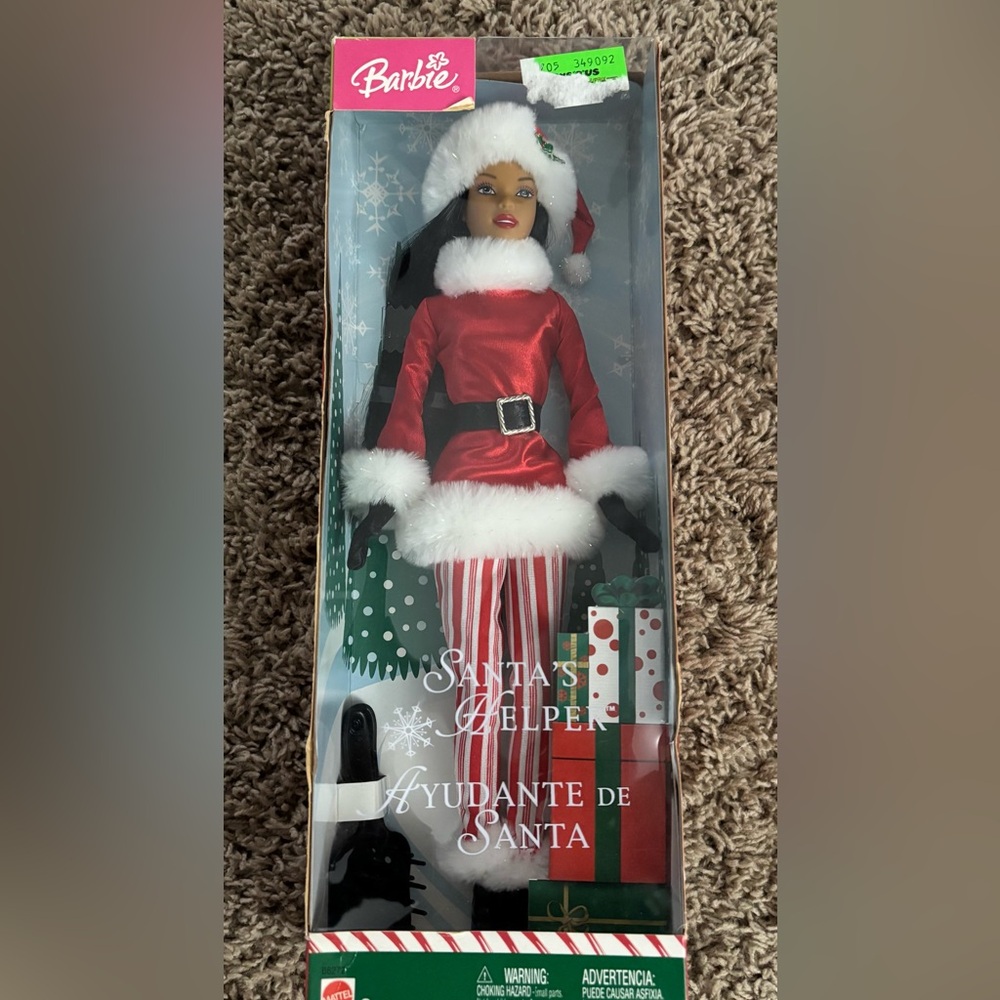 New Santa’s Helper Barbie Doll Ayudante De Santa African American Christmas